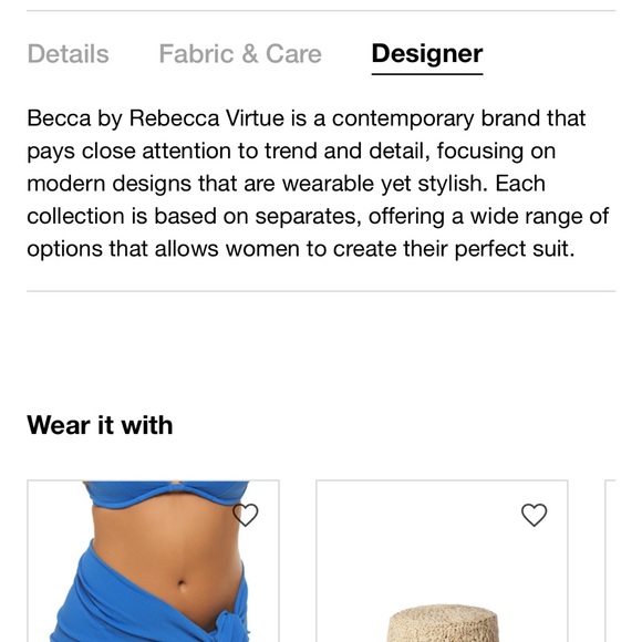 Becca Sized Medium Show and Tell Plunge One Piece bathing suit - Picture 8 of 8